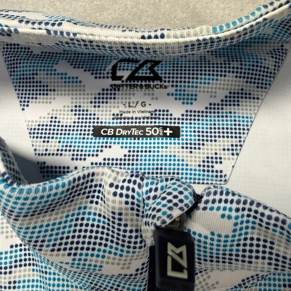 Cutter & Buck Mens DryTec 50+ UPF Quarter Zip Pullover Scottsdale‎ Silverado L